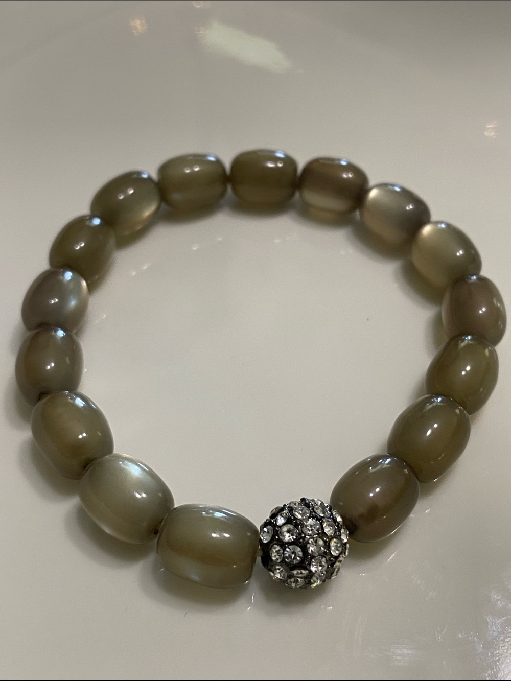Moon-glow Bead Stretch Bracelet